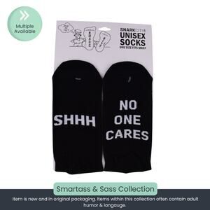 “No One Cares / SHHH” Unisex Crew Socks